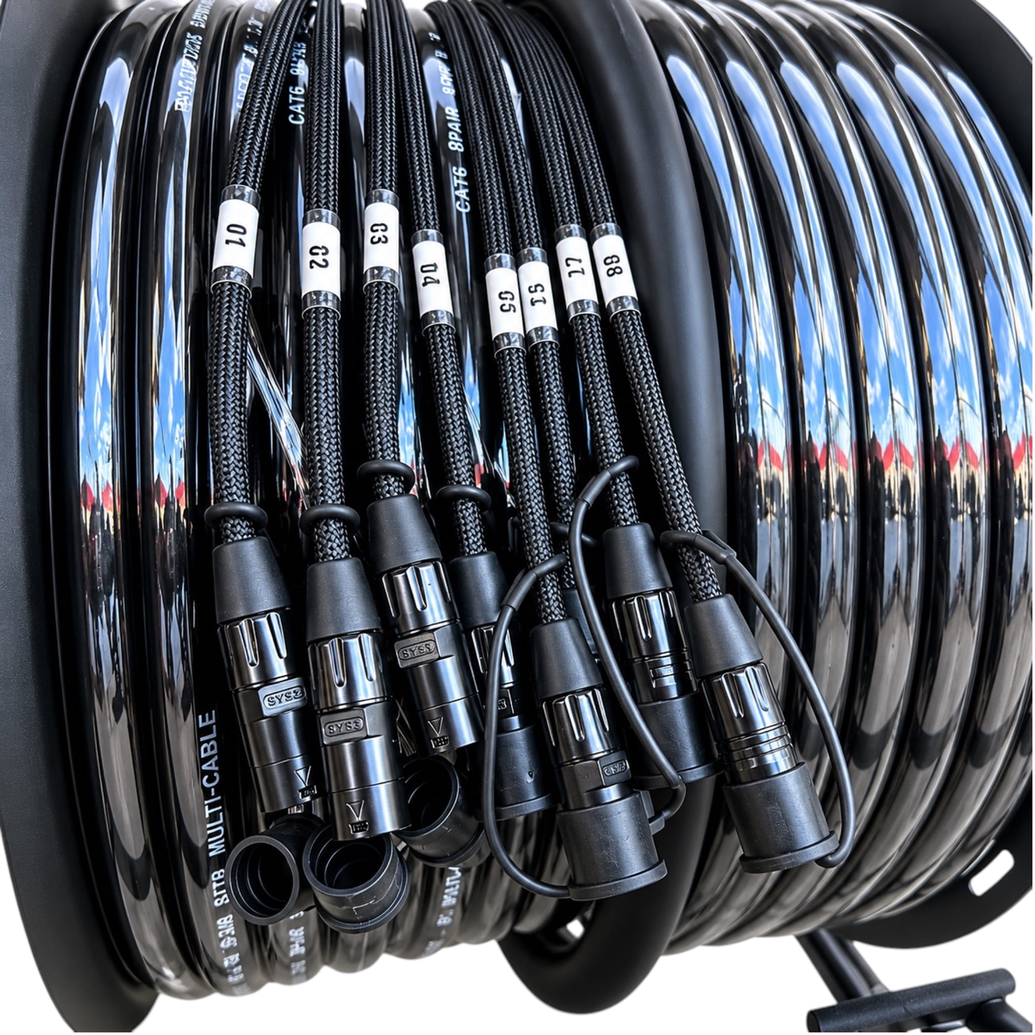 8-Channel Cat6 Cable Reel 60m - Image 9